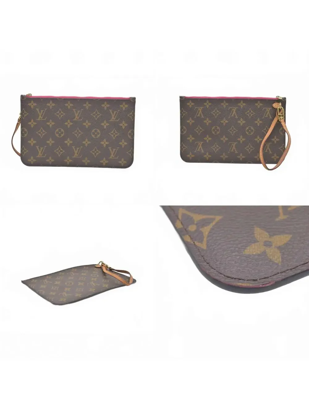 Louis Vuitton  Monogram Neo Neverfull GM MM Pochette Fuchsia